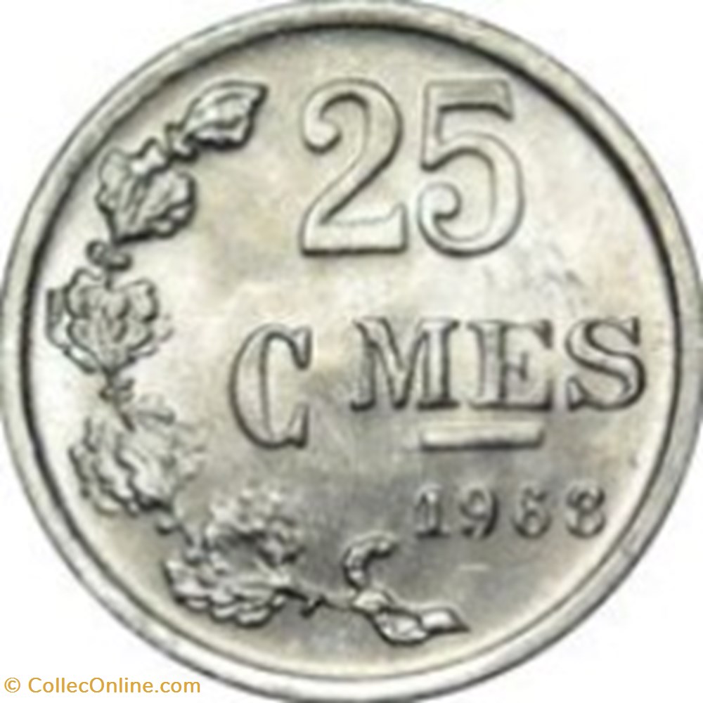 25 centimes - Charlotte Luxembourg 1957 monnaies monde 25 centimes charlotte luxembourg 1957