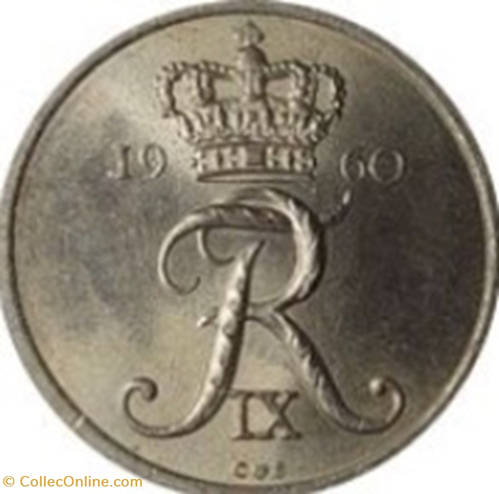 monnaies monde 10 re frederik ix danemark 1966