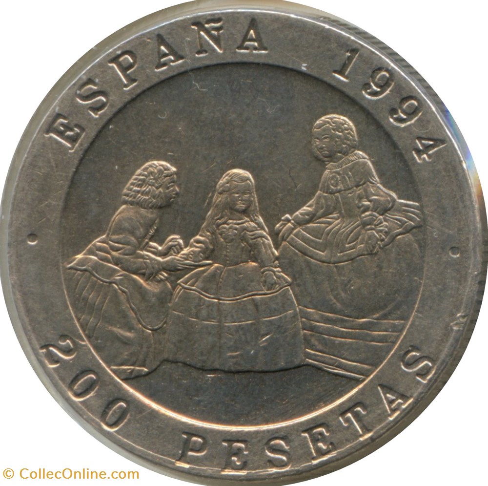 200 pesetas Goya et Vélasquez Espagne 1994 monnaies monde 200 pesetas goya et velasquez espagne 1994