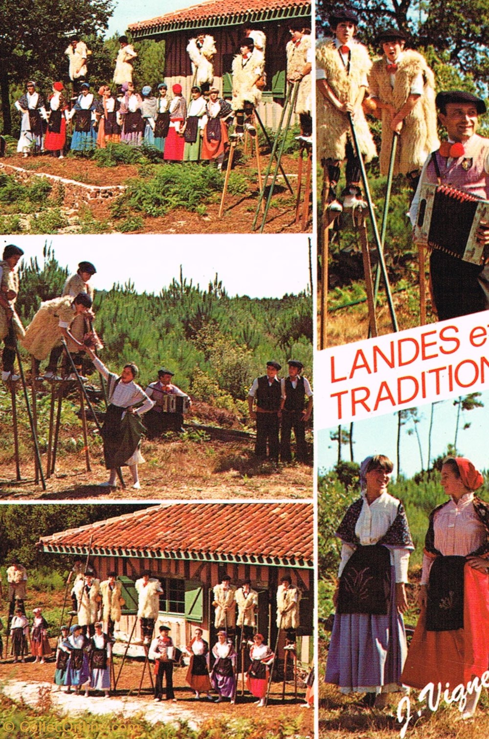 cartes postales france landes folklore