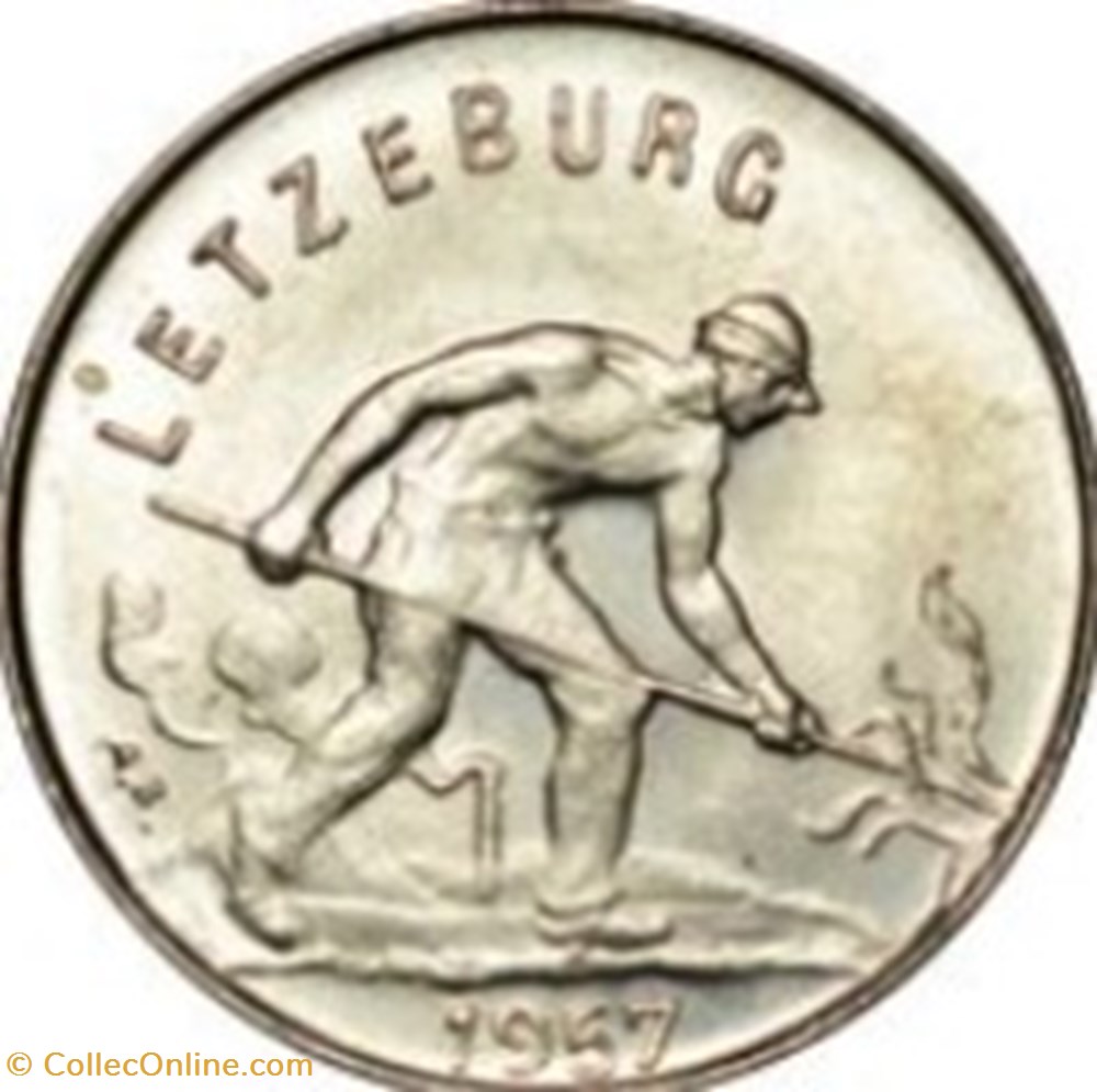 1 franc - Charlotte Petit module Luxembourg 1962 monnaies monde 1 franc charlotte petit module luxembourg 1962