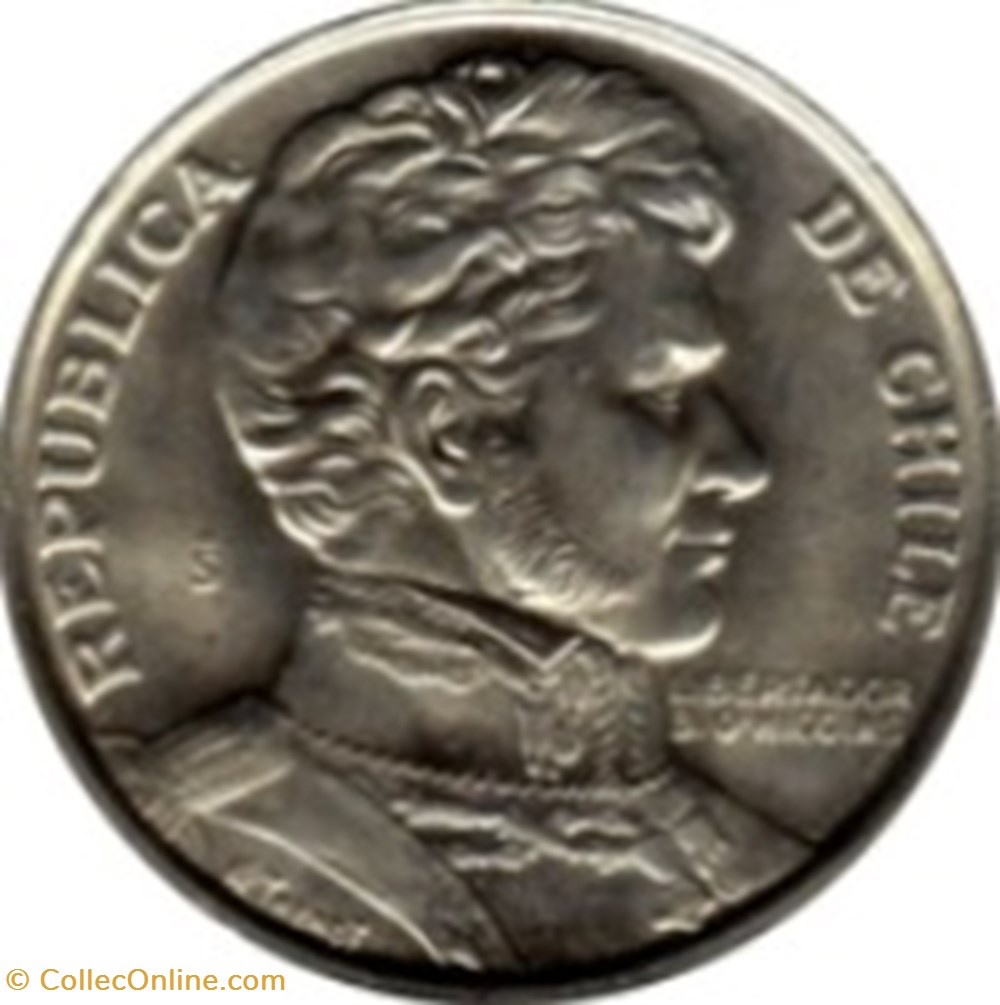 monnaies monde 1 peso chili 1976
