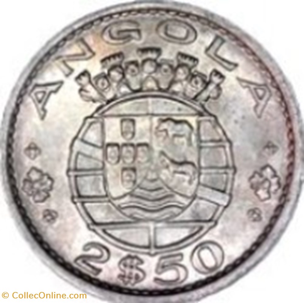 2½ Escudos Colonie portugaise 1956 Angola monnaies monde 2 escudos colonie portugaise 1956 angola