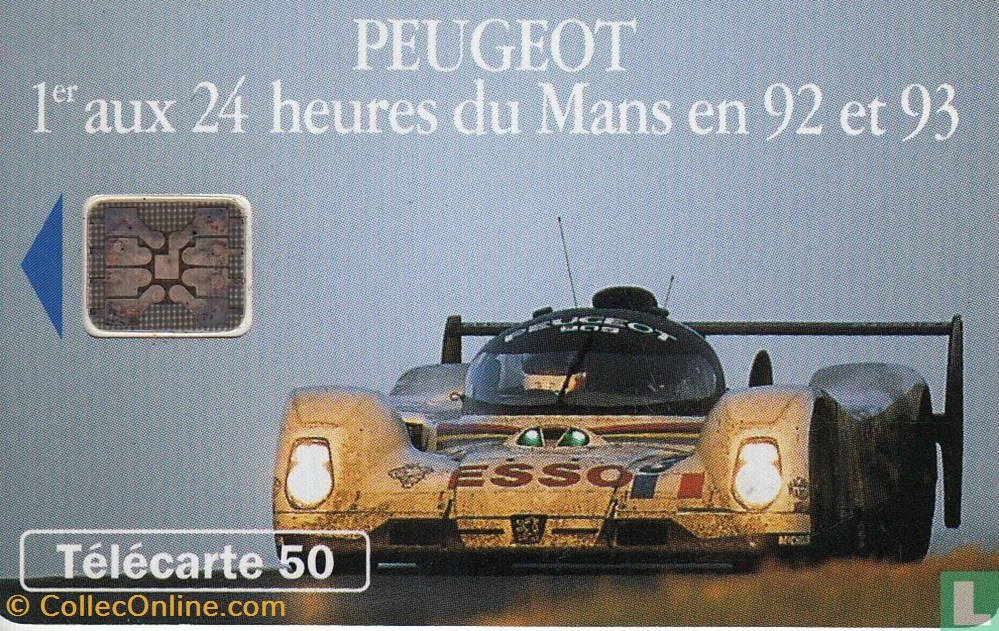 divers telecartes cartes telephoniques france peugeot 905 schlumberger 05an