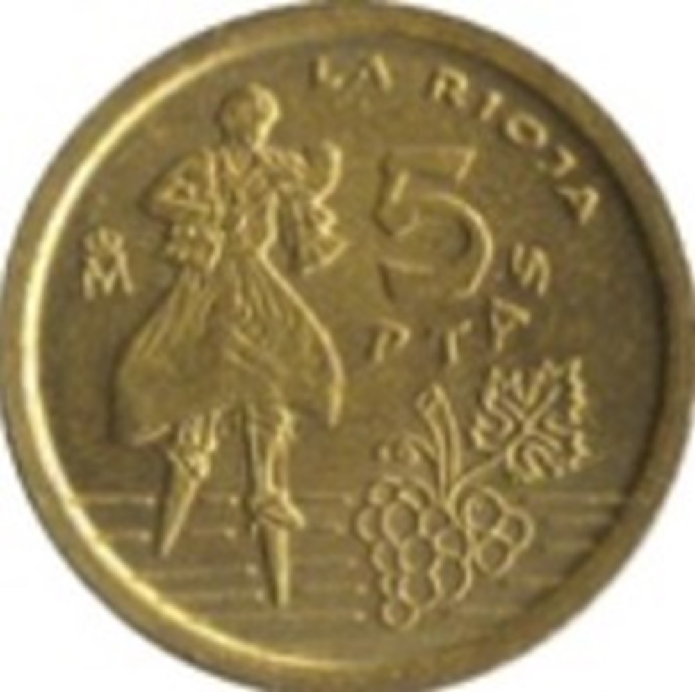 monnaies monde 5 pesetas espagne 1996