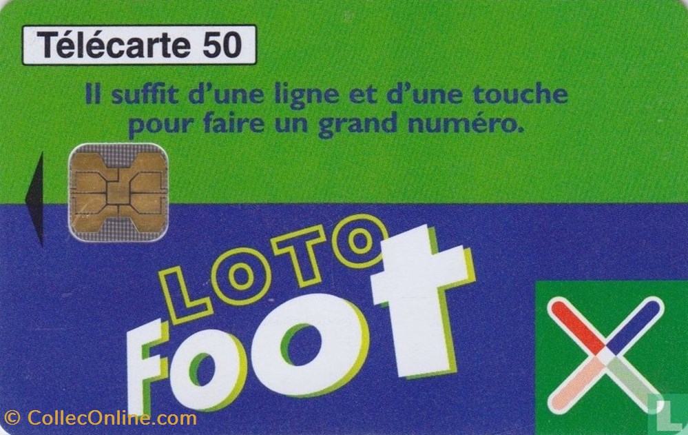 divers telecartes cartes telephoniques france loto foot oberthur 01 1992