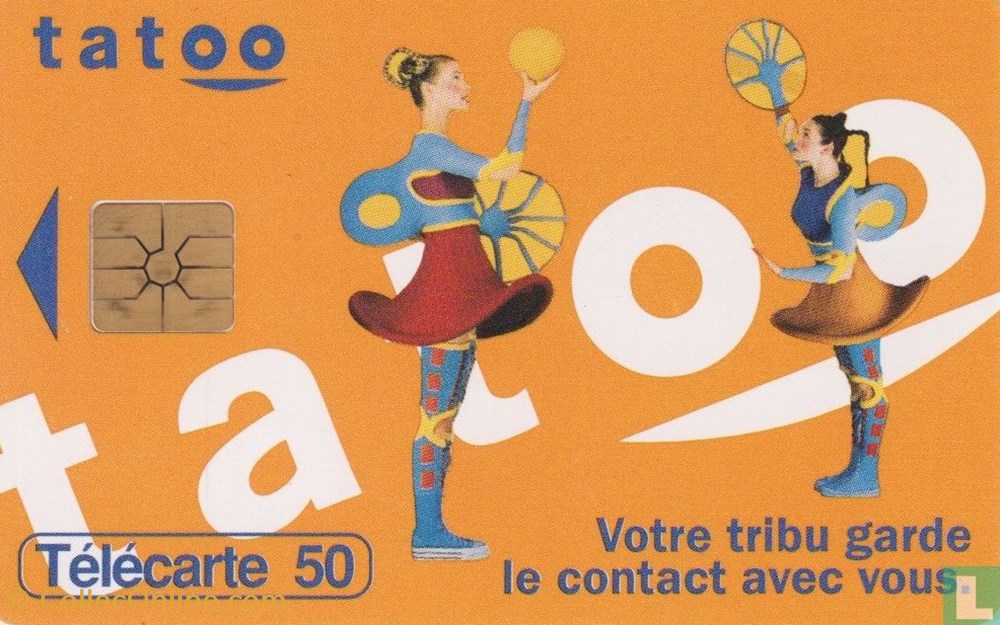 France- Tatoo- Gemplus 01.2 divers telecartes cartes telephoniques france tatoo gemplus 01 2