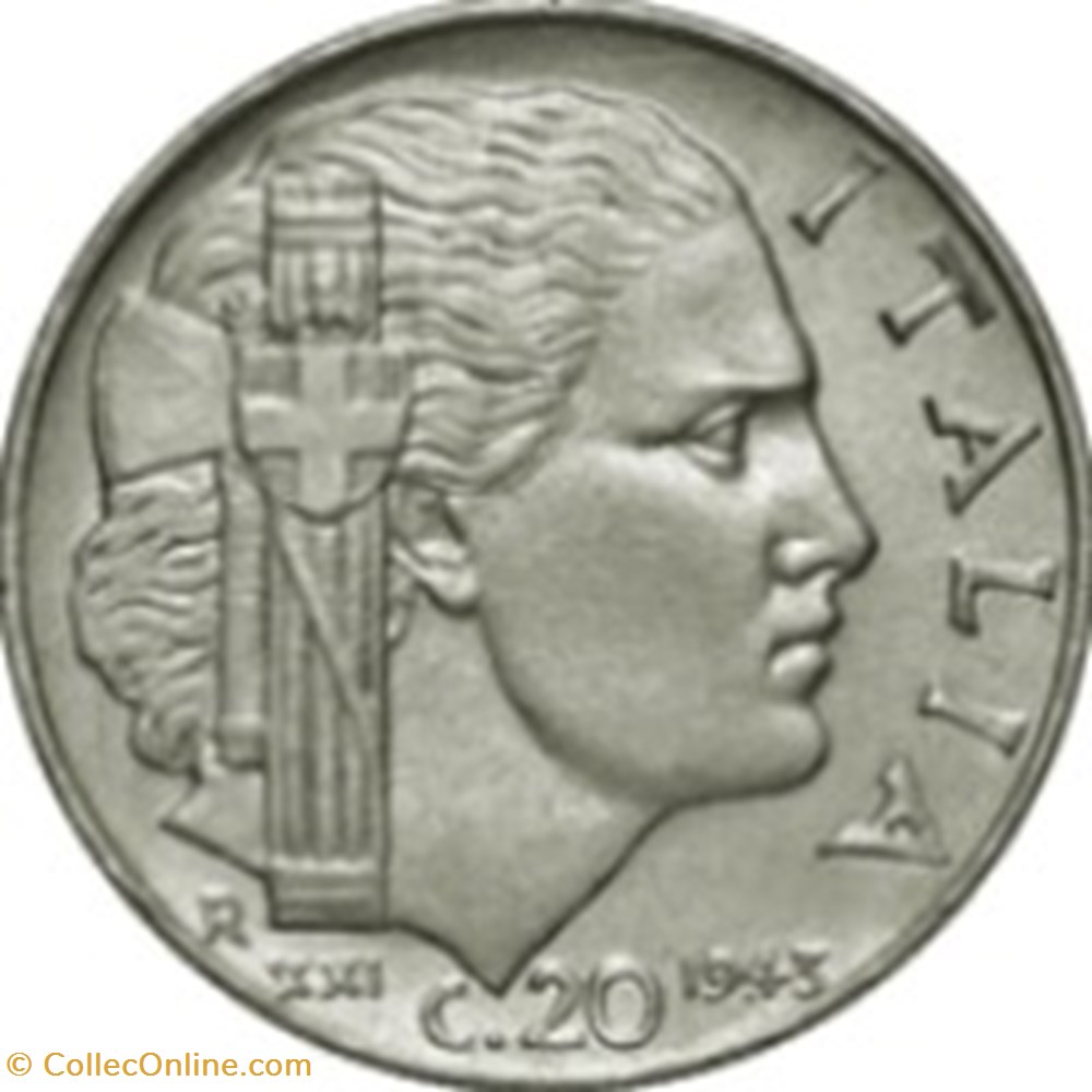 20 centesimi Victor-Emmanuel III magnétique Italie 1942 monnaies monde 20 centesimi victor emmanuel iii magnetique italie 1942