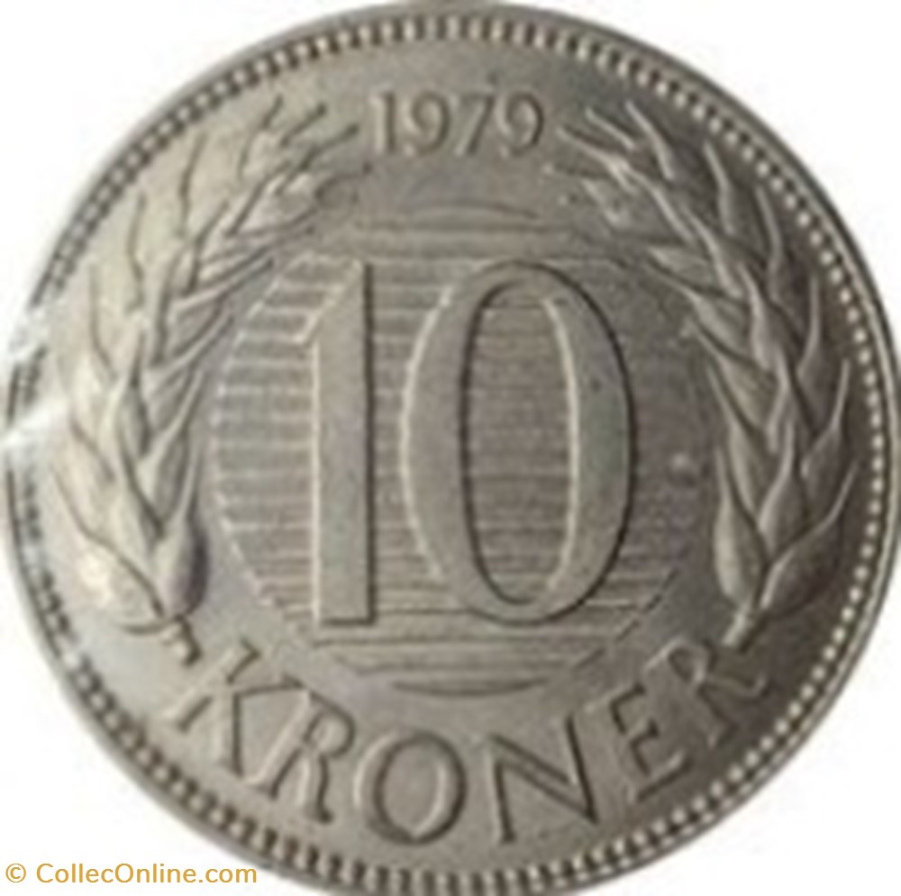 10 kroner - Margrethe II 1re effigie Danemark 1979 monnaies monde 10 kroner margrethe ii 1re effigie danemark 1979