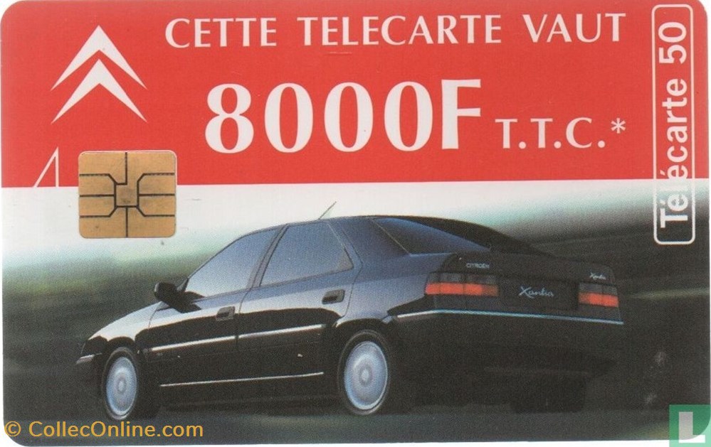 France- Citroën Xantia- Solaïque 03 (1990) divers telecartes cartes telephoniques france citroen xantia solaique 03 1990