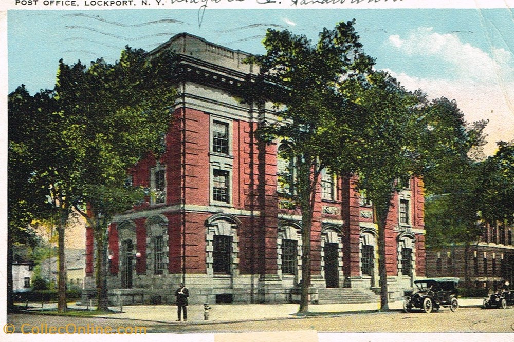 Etats Unis- New York -Lock Port Falls-Post Office cartes postales etats unis new york lock port falls post office