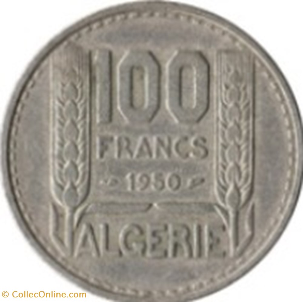 100 francs Turin Algérie 1952 monnaies monde 100 francs turin algerie 1952