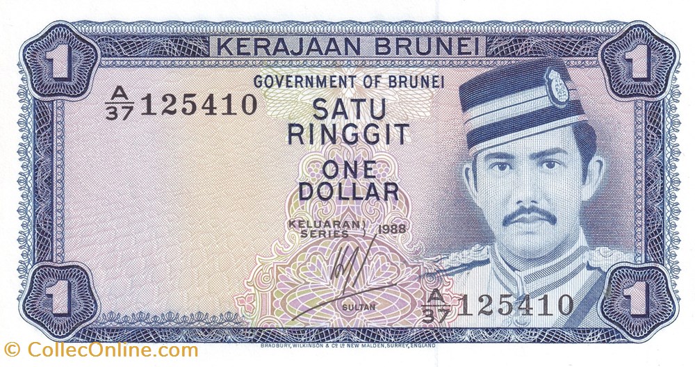 Brunei-1 Dollar 1980 billets brunei 1 dollar 1980