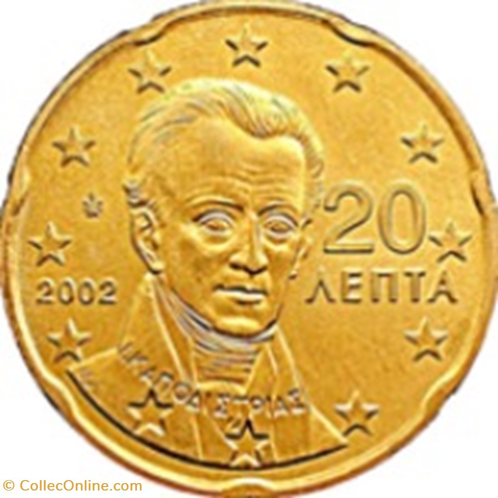 20 Cent Euro-Grèce 2002 monnaies 20 cent euro grece 2002