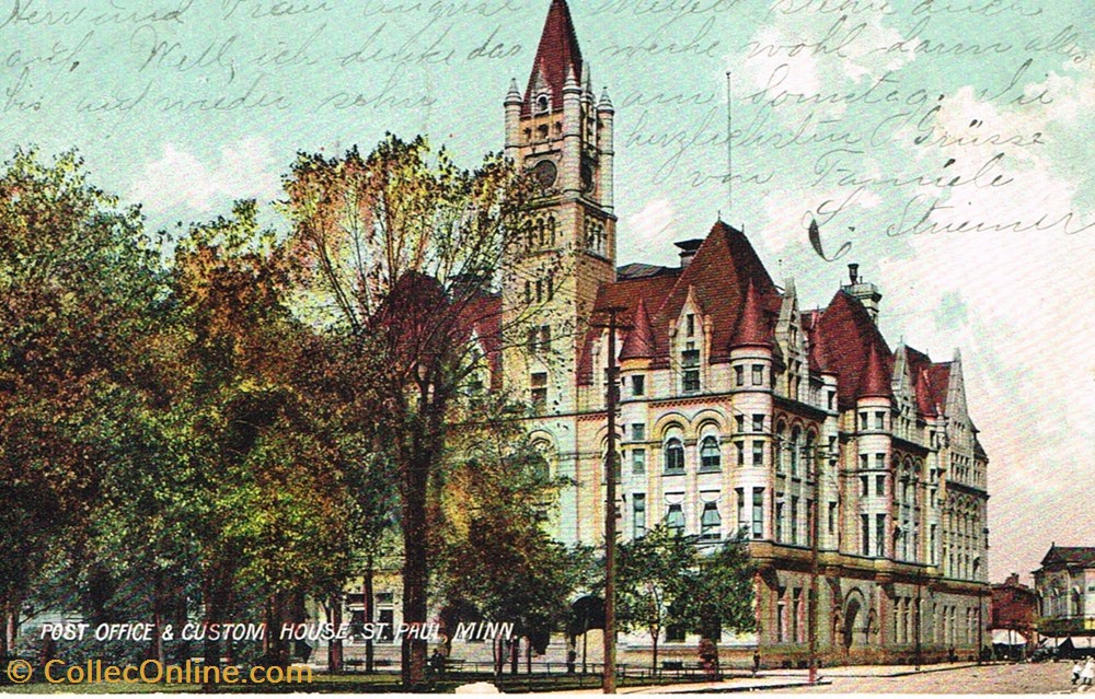 cartes postales etats unis minnesota saint paul post office