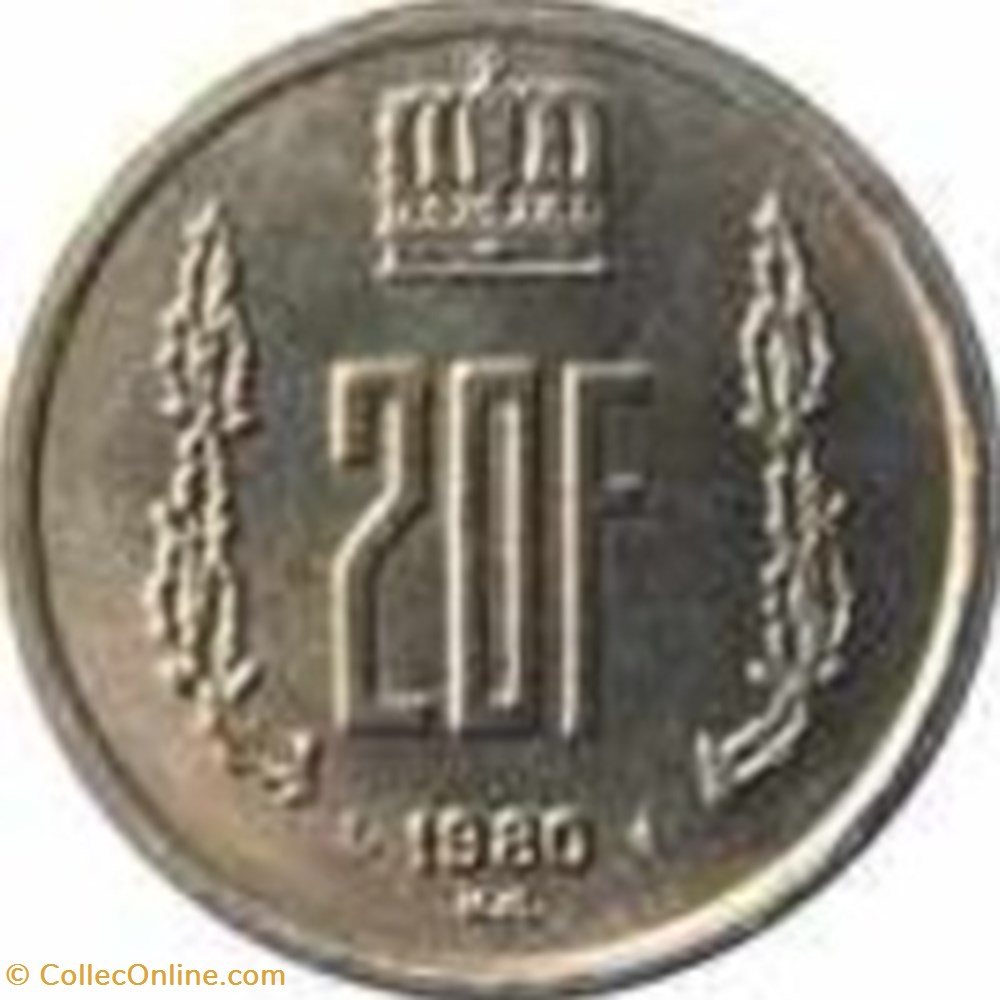 monnaies monde 20 francs duche du luxembourg 1980