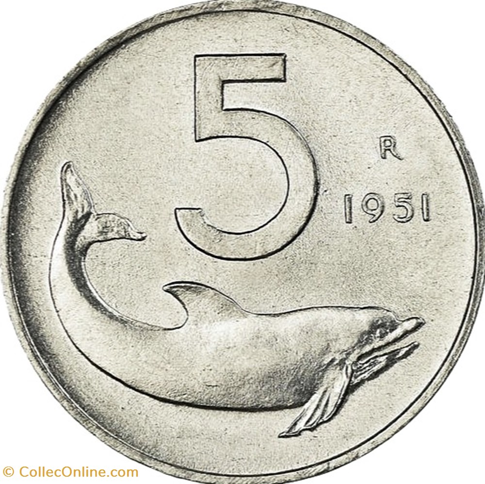 5 Lires Italie 1954 monnaies monde 5 lires italie 1954