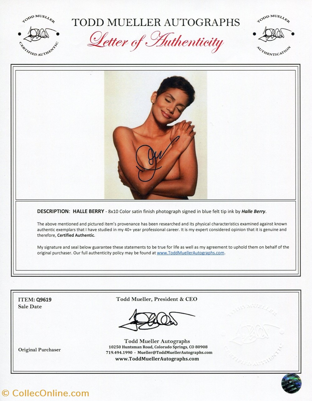 cinema series autographes halle berry
