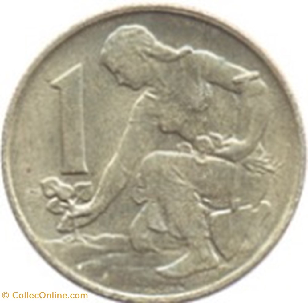 1 Couronne Tchécoslovaquie 1962 monnaies monde 1 couronne tchecoslovaquie 1962