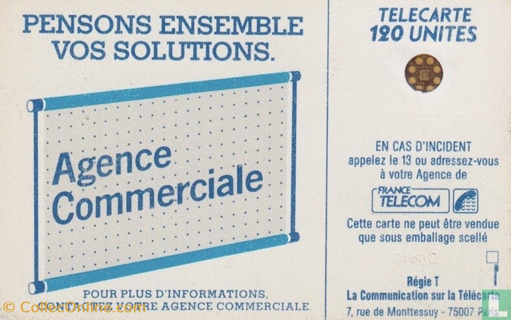 divers telecartes cartes telephoniques france 600 agences partout en france schlumberger 04an
