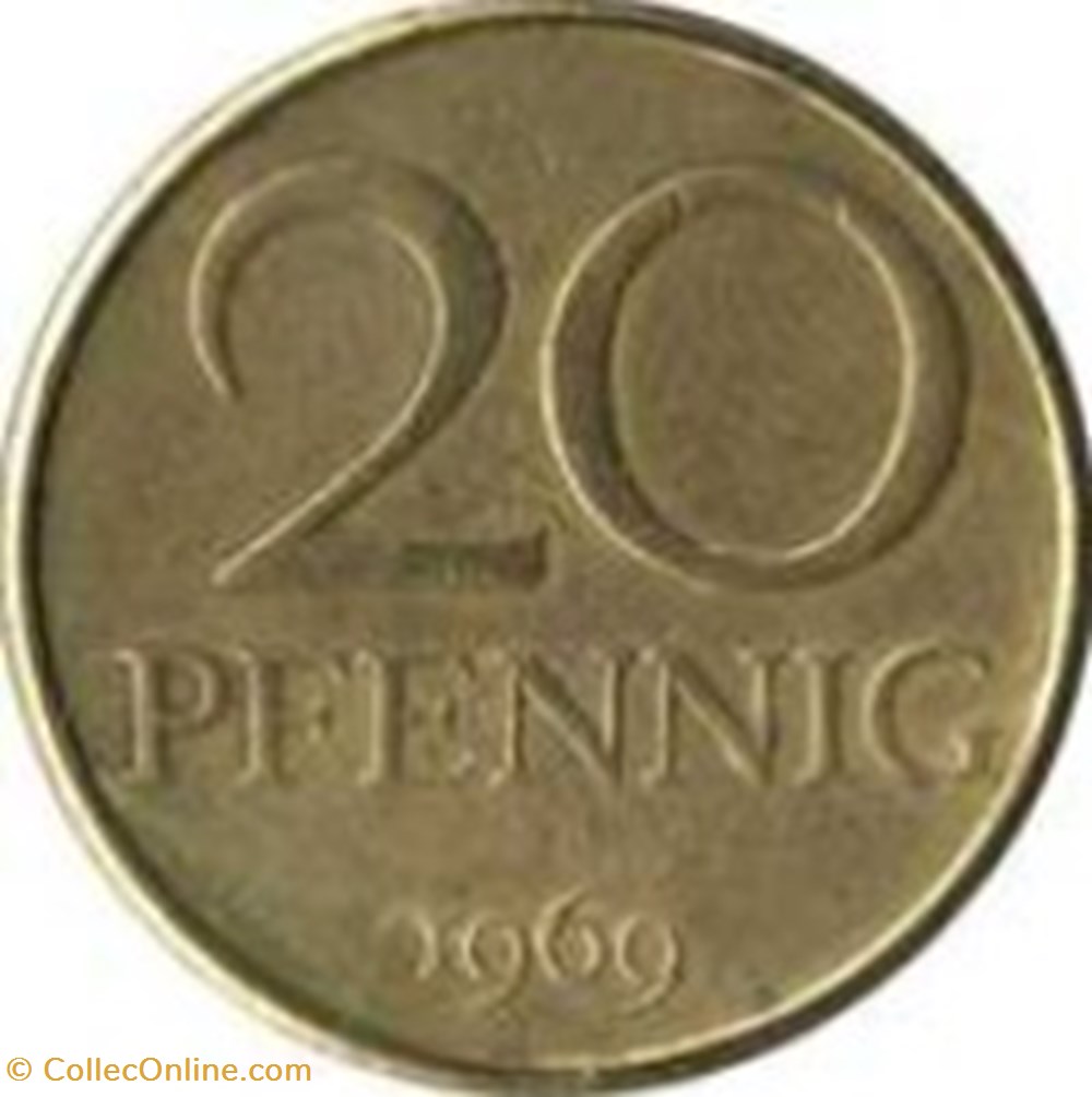 20 Pfennig Allemagne 1969 monnaies monde 20 pfennig allemagne 1969