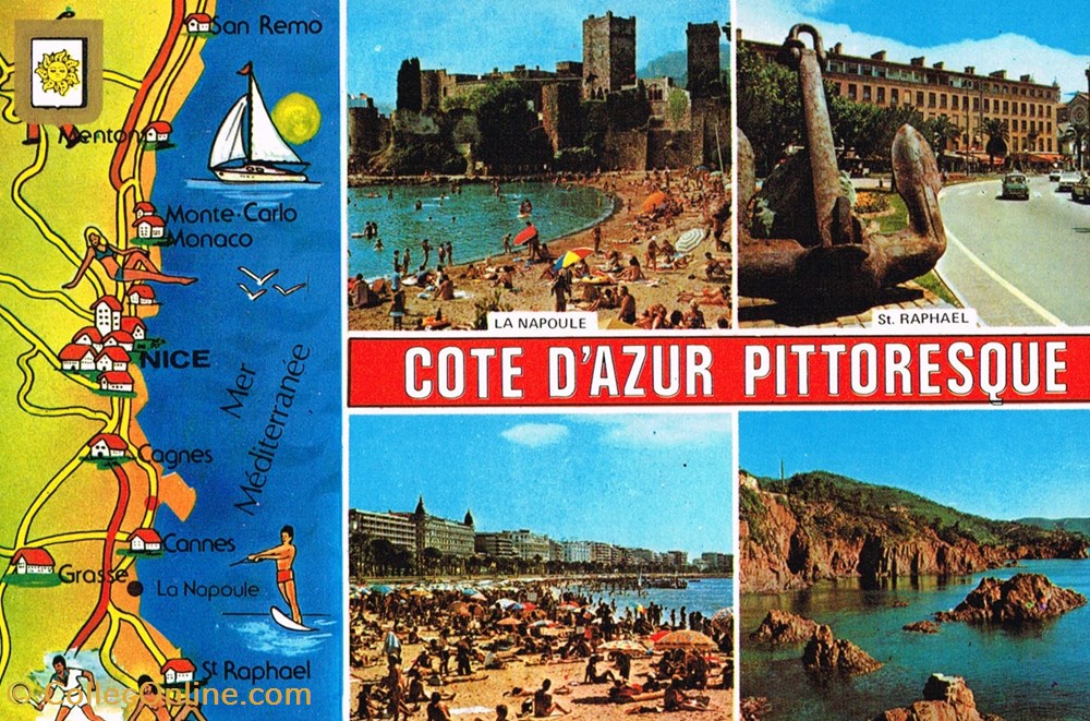 cartes postales france cote azur