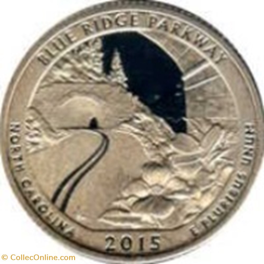 Etats Unis-¼ Dollar ''Washington Quarter'' Blue Ridge Parkway 2015 D monnaies monde etats unis dollar washington quarter blue ridge parkway 2015 d