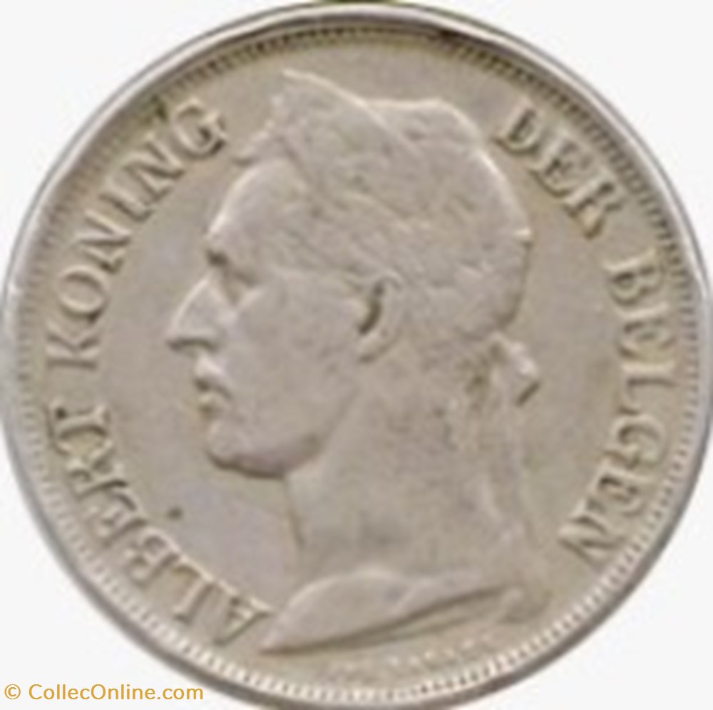 1 franc - Albert I en néerlandais Congo Belge-1928 monnaies monde 1 franc albert i en neerlandais congo belge 1928