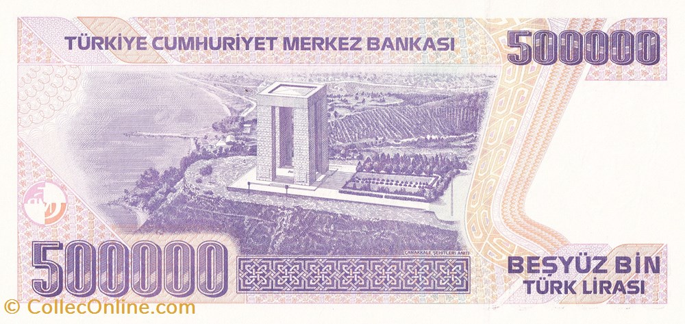 billets turquie 500000 turkish lira 1997