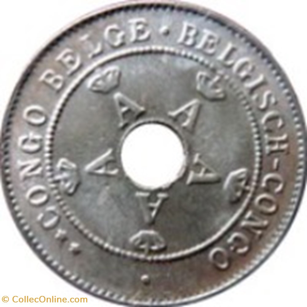 10 centimes - Albert I Congo Belge- 1921 (arrêt du C oblique) monnaies monde 10 centimes albert i congo belge 1921 arret du c oblique