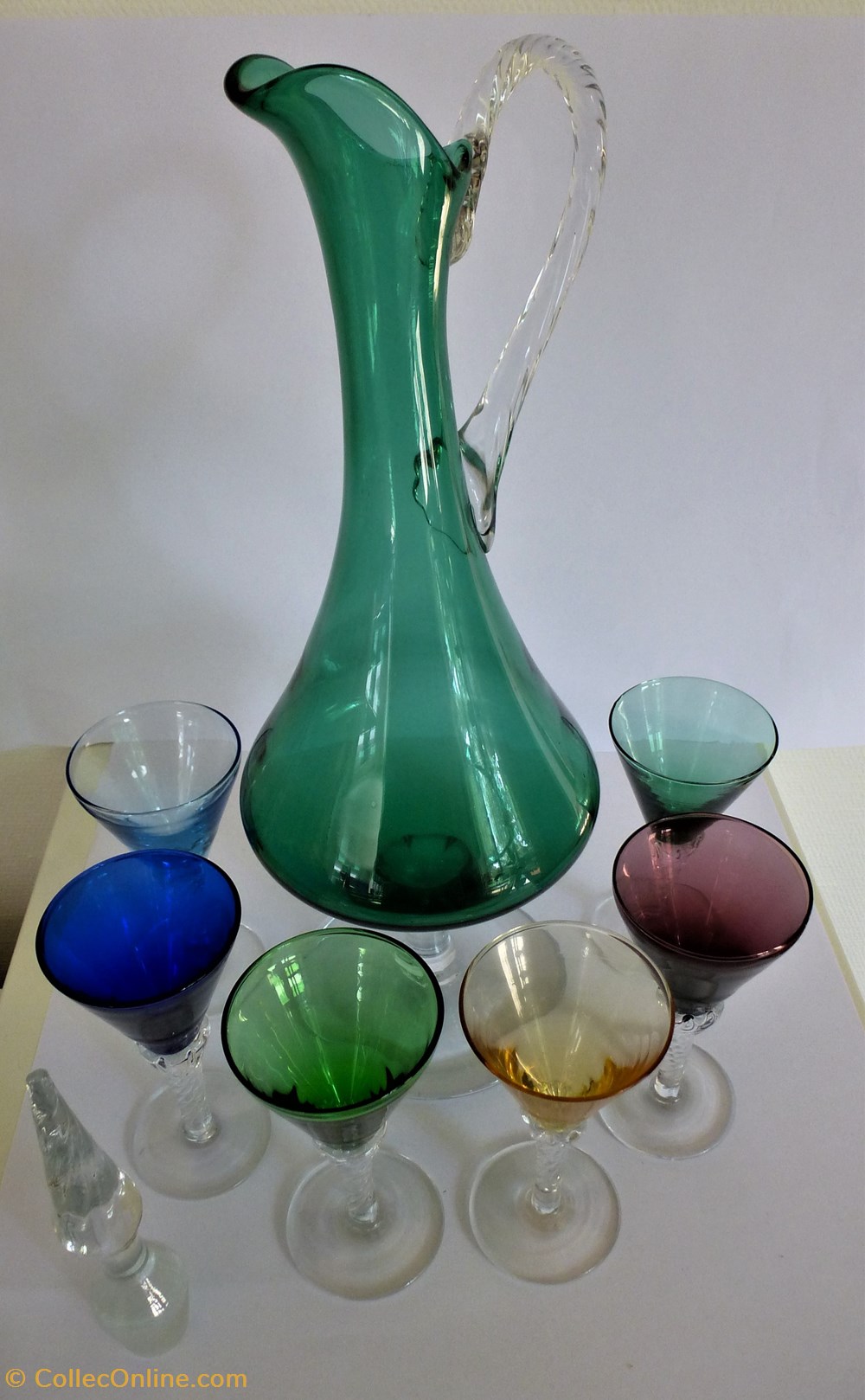 art la table argenterie objets en cristal de boheme carafe et verres