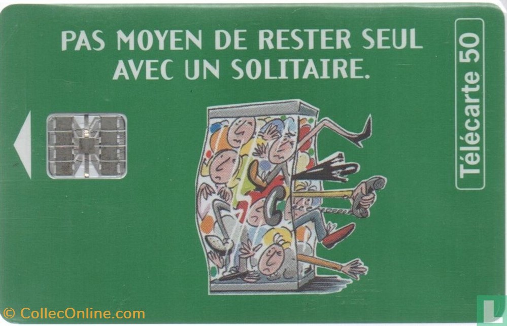 France- Solitaire- Schlumberger 07.1 (1992) divers telecartes cartes telephoniques france solitaire schlumberger 07 1 1992