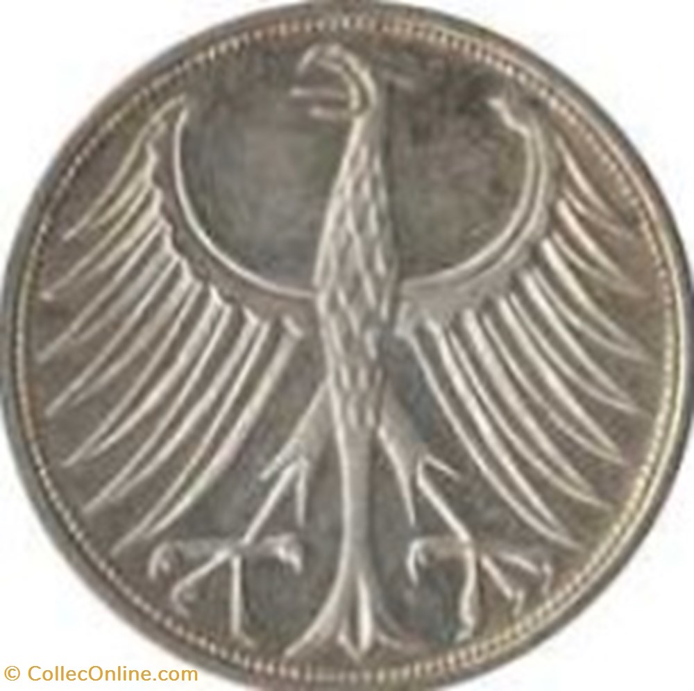 5 deutsche mark Allemagne 1967 (F) monnaies monde 5 deutsche mark allemagne 1967 f