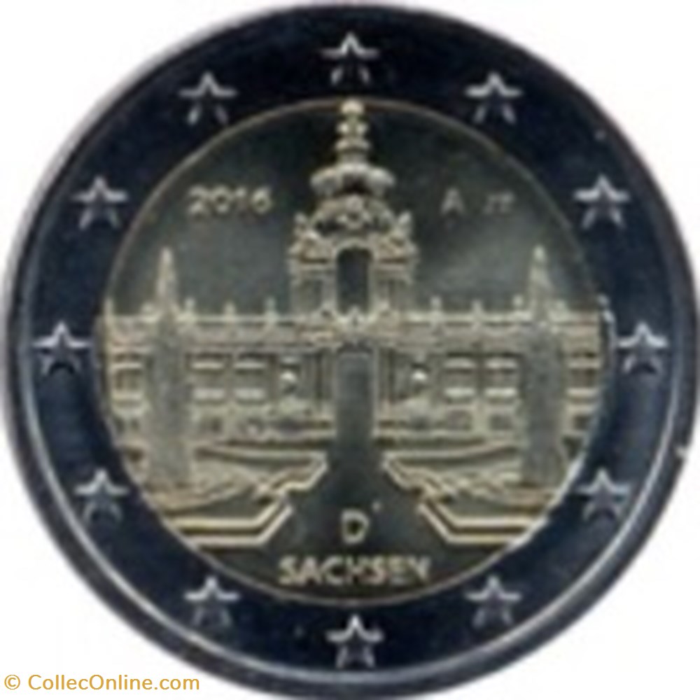 2 Euros-Allemagne 2016d-Emblèmes des Länder monnaies 2 euros allemagne 2016d emblemes des lander