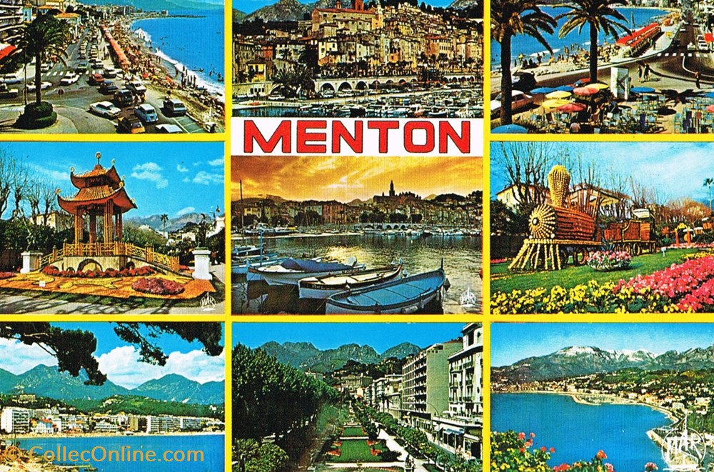 cartes postales france alpes maritimes menton