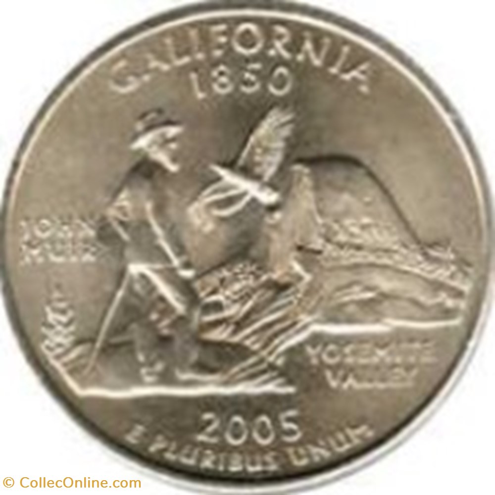 Etats Unis-¼ Dollar "Quarter Californie" 2005 D monnaies monde etats unis dollar quarter californie 2005 d