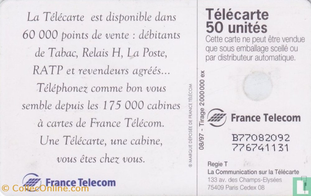 divers telecartes cartes telephoniques france la telecarte gemplus 01 1 1988