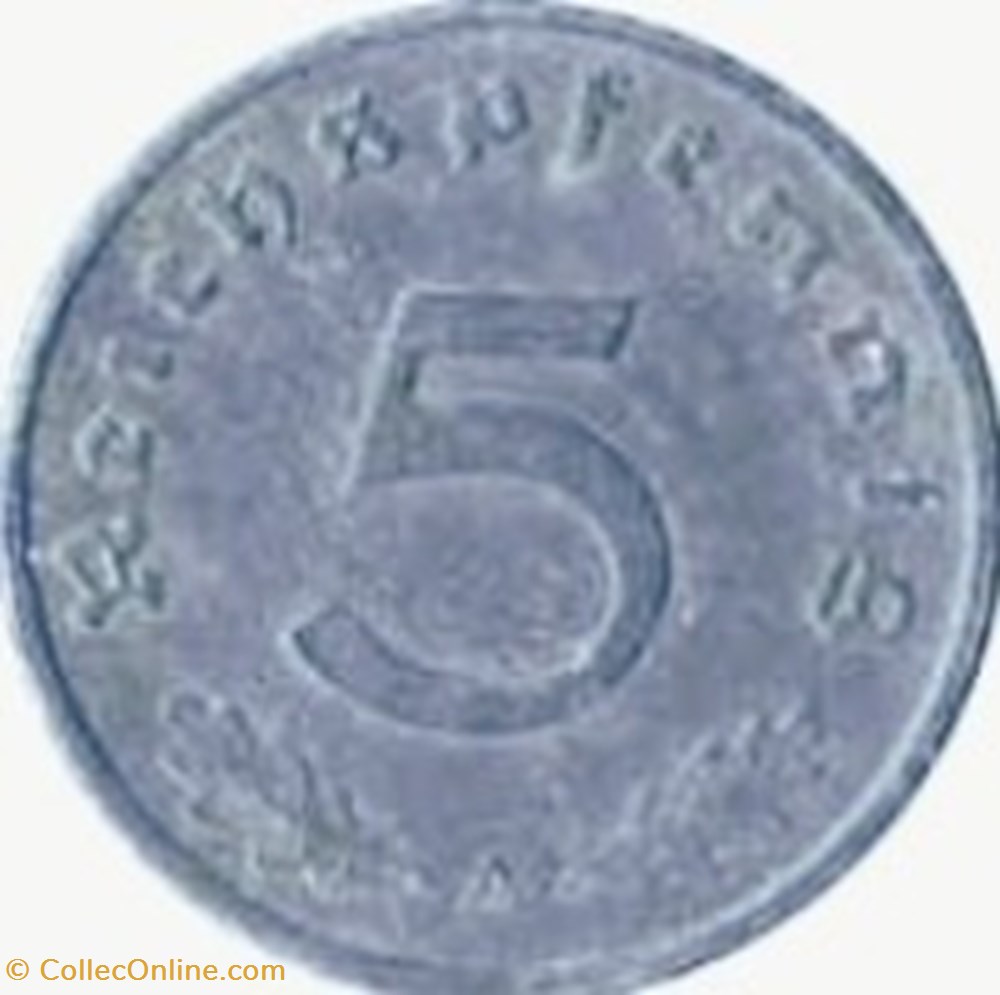 5 5 reichspfennig Allemagne 1940 (E) monnaies monde 5 5 reichspfennig allemagne 1940 e