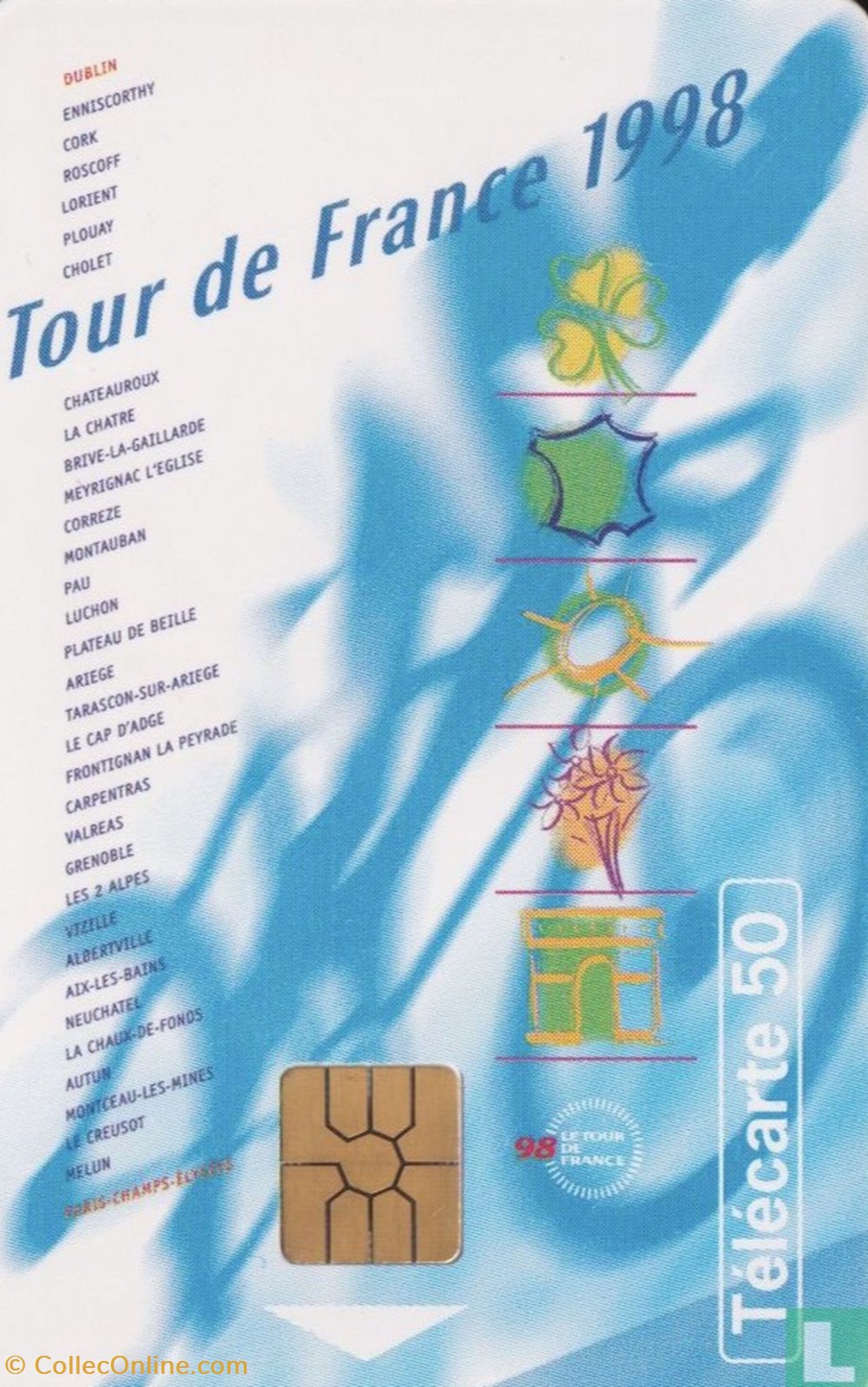 divers telecartes cartes telephoniques france tour de france 1998 gemplus 03 1 1990