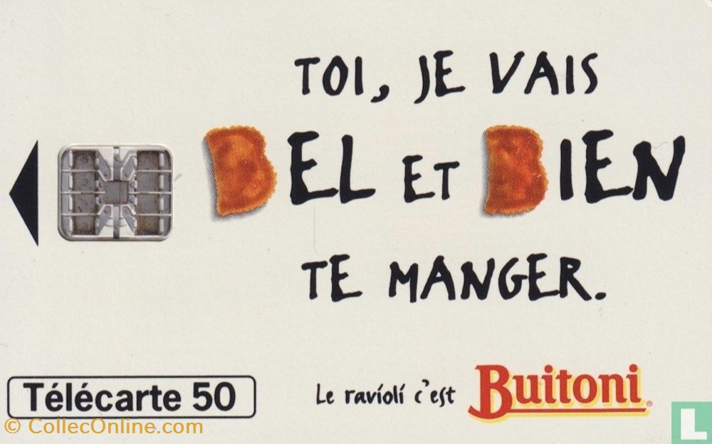 France- Buitoni-Schlumberger 07.1 (1992) divers telecartes cartes telephoniques france buitoni schlumberger 07 1 1992