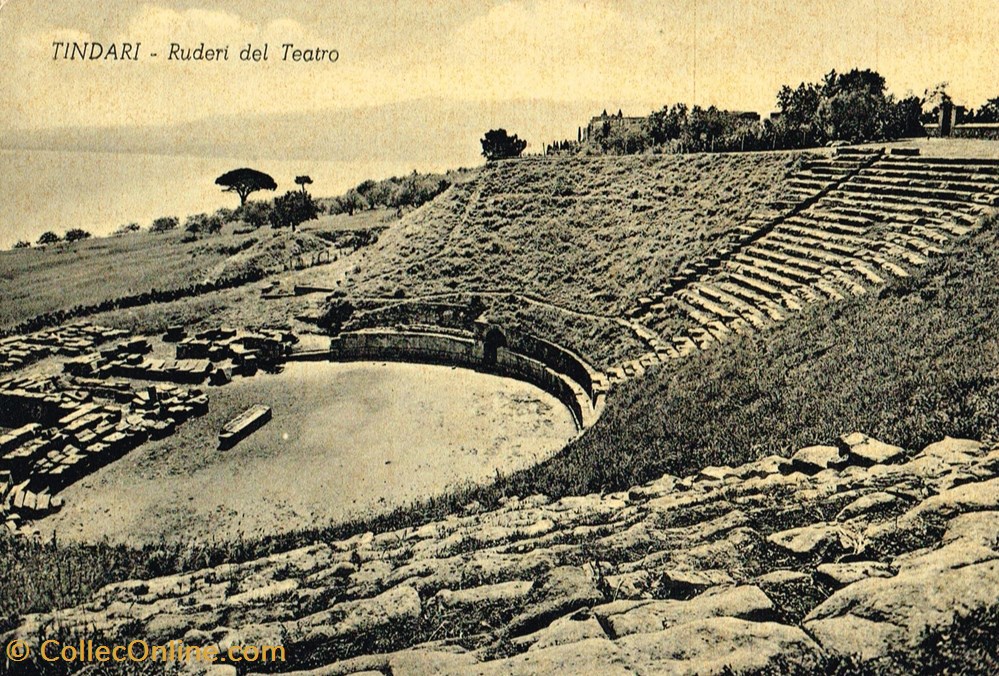 cartes postales italie sicile tindari amphiteatre