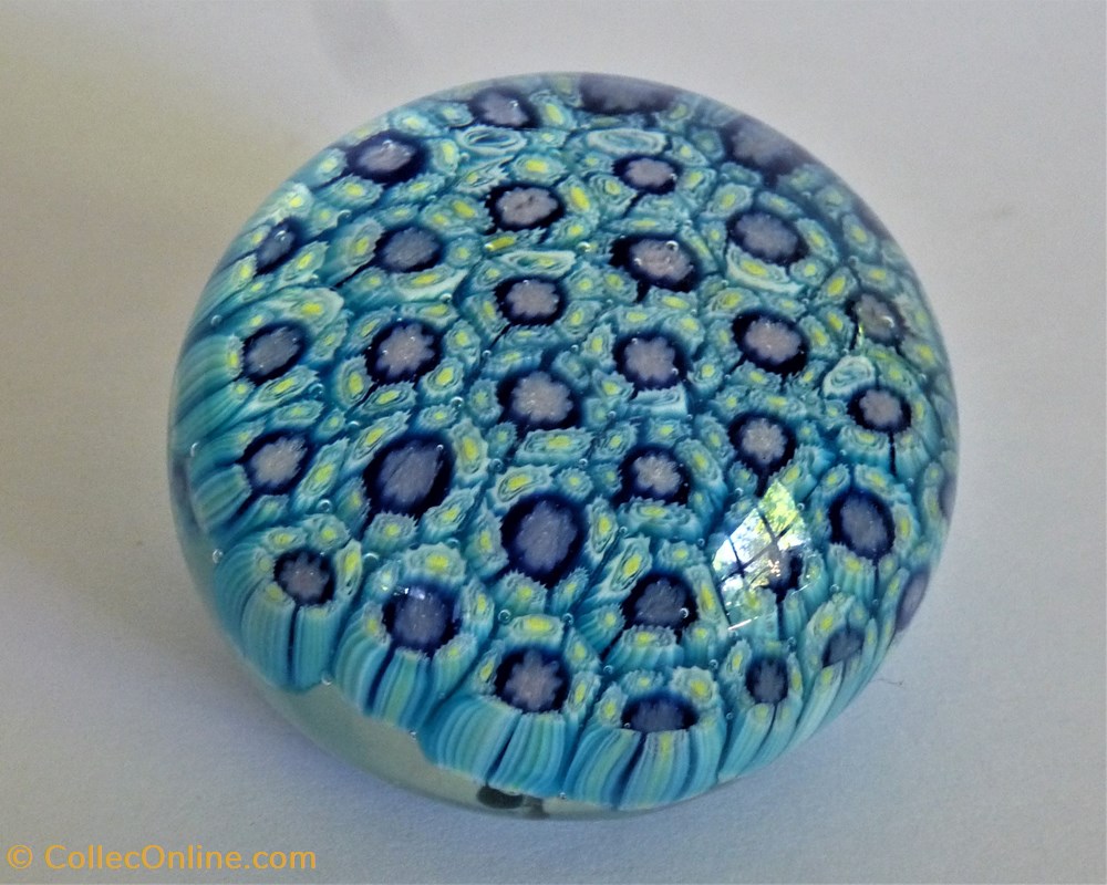 Paperweights Millefiori art de la table argenterie objets en verre paperweights millefiori