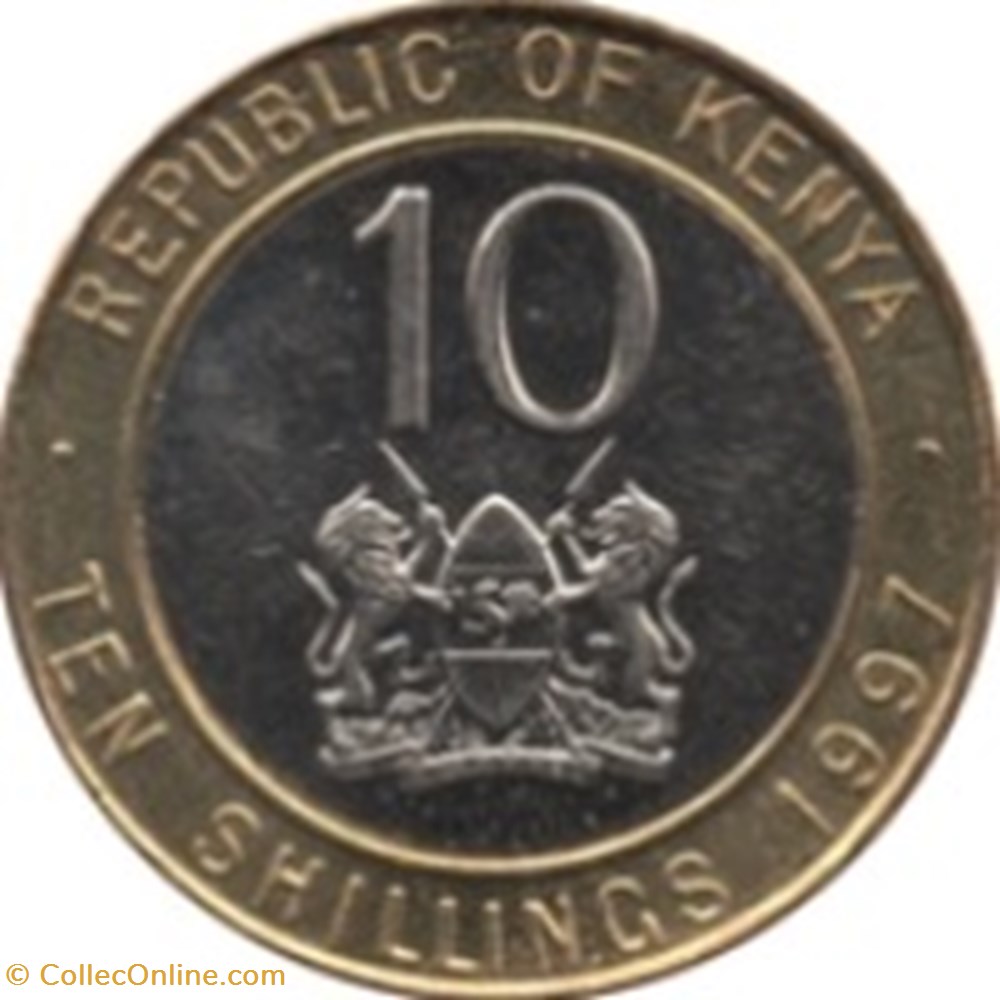 10 Shillings 1997 Kenya monnaies monde 10 shillings 1997 kenya
