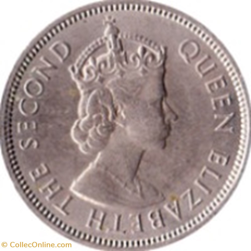 20 cents - Elizabeth II 1re effigie Malaisie 1956 monnaies monde 20 cents elizabeth ii 1re effigie malaisie 1956