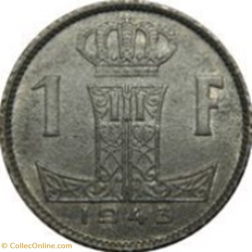 1 franc - Léopold III - type Rau België-Belgique 1942 monnaies monde 1 franc leopold iii type rau belgie belgique 1942