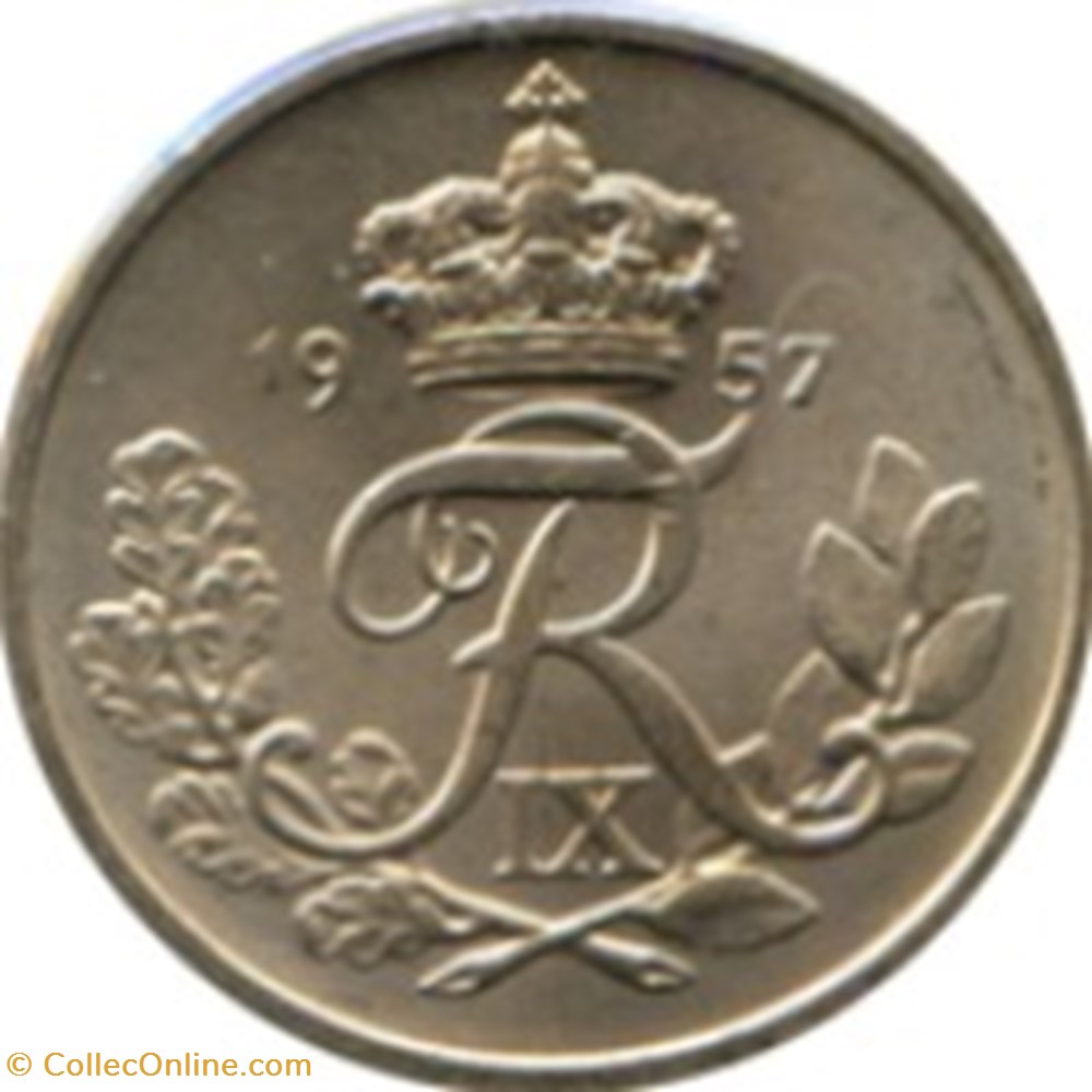 10 øre - Frederik IX Danemark 1957 monnaies monde 10 re frederik ix danemark 1957