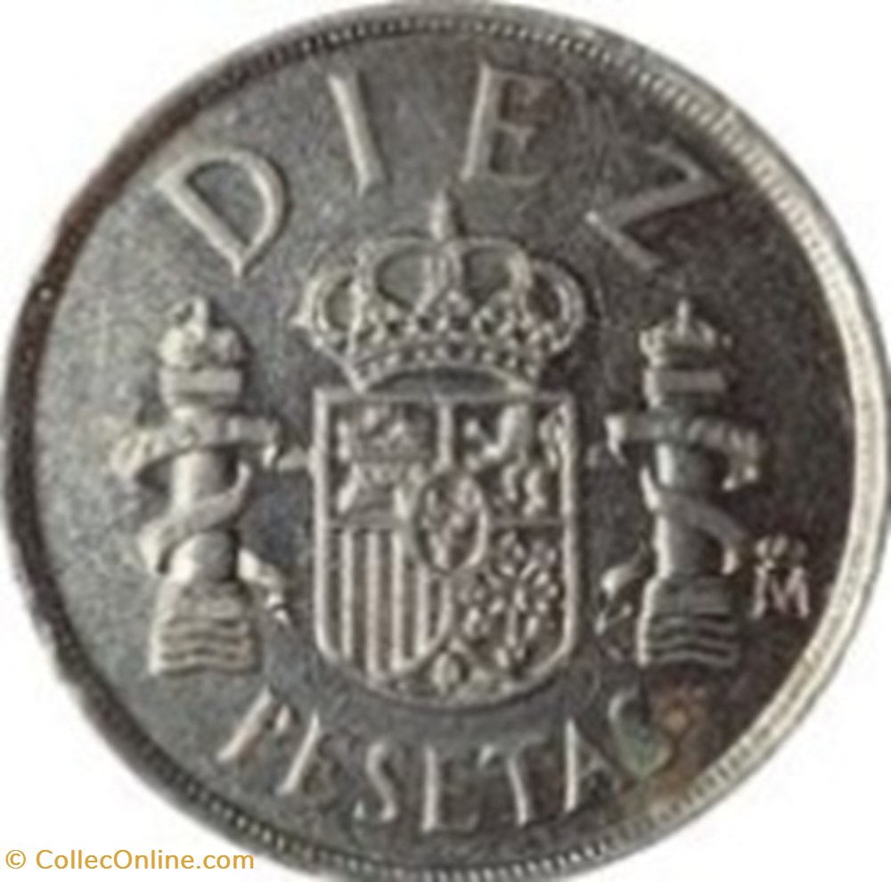 10 pesetas modèle Diez Espagne 1983 monnaies monde 10 pesetas modele diez espagne 1983