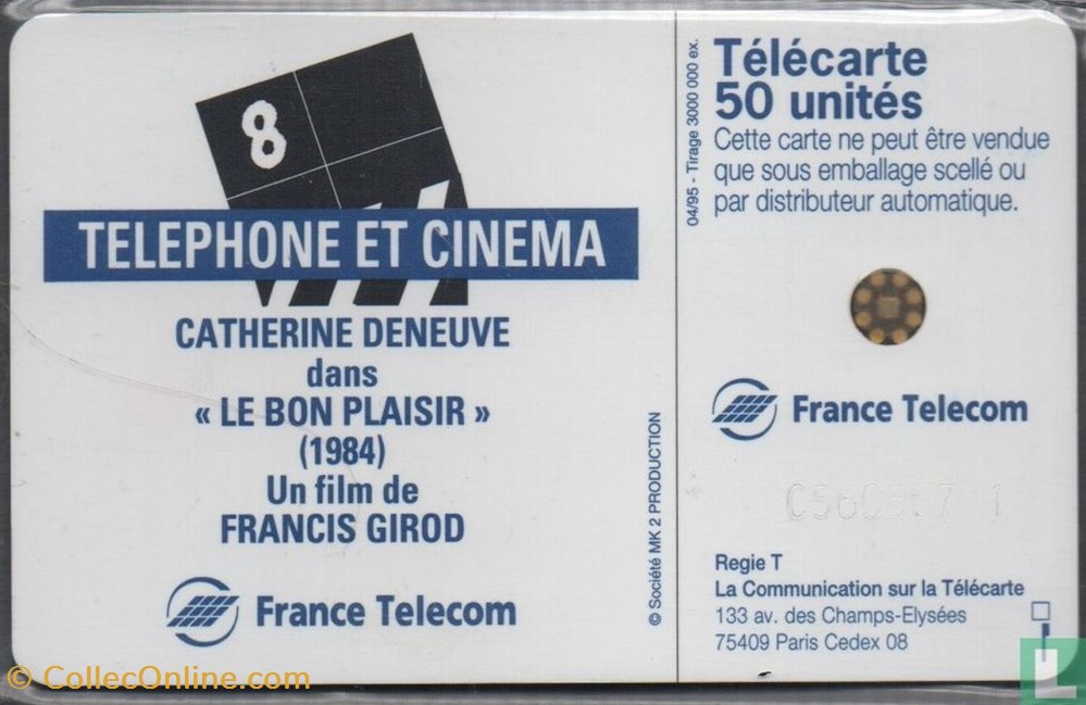 divers telecartes cartes telephoniques france catherine deneuve schlumberger 05an