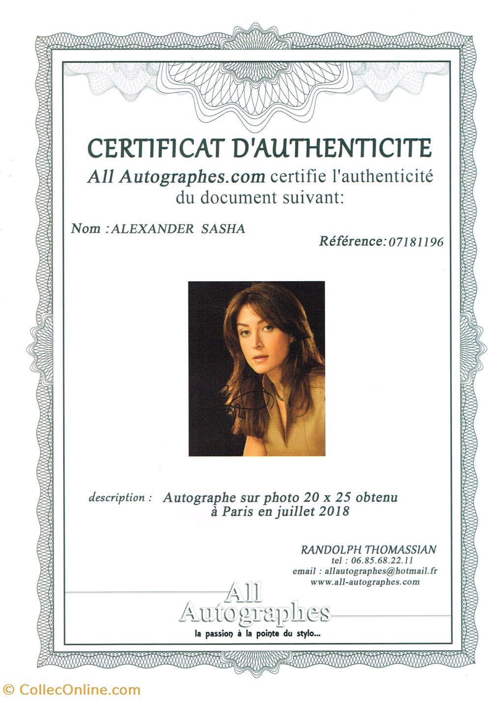 cinema series autographes sasha alexander ncis
