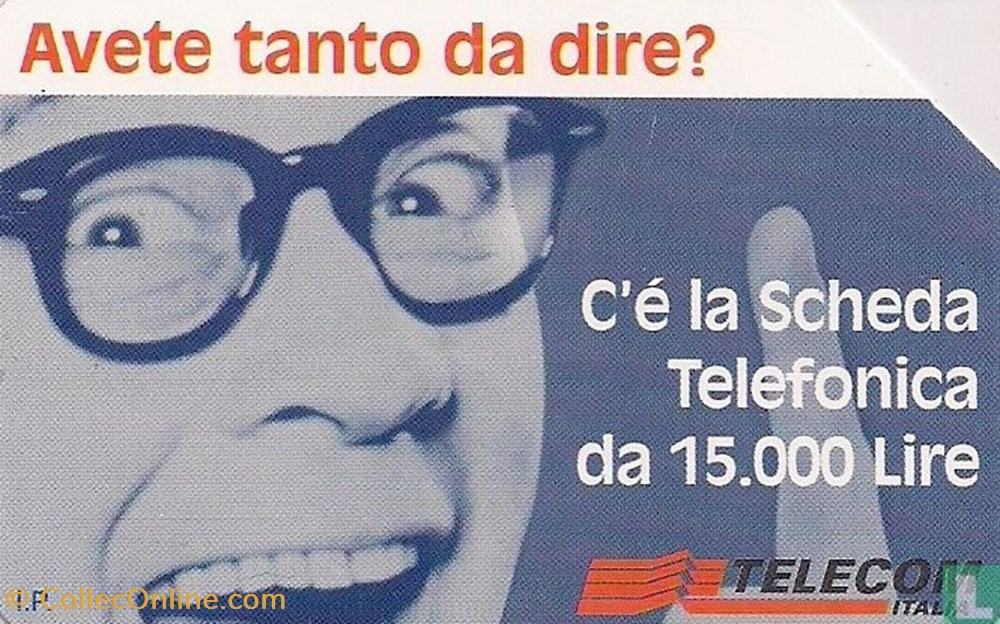 divers telecartes cartes telephoniques italie avete tanto da dire